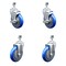 Service Caster 5 Inch Blue Polyurethane Wheel Swivel 1/2 Inch Threaded Stem Caster Brakes, 2PK TS20S514-PPUB-BLUE-TLB-121315-2-S-2 - alternate 1